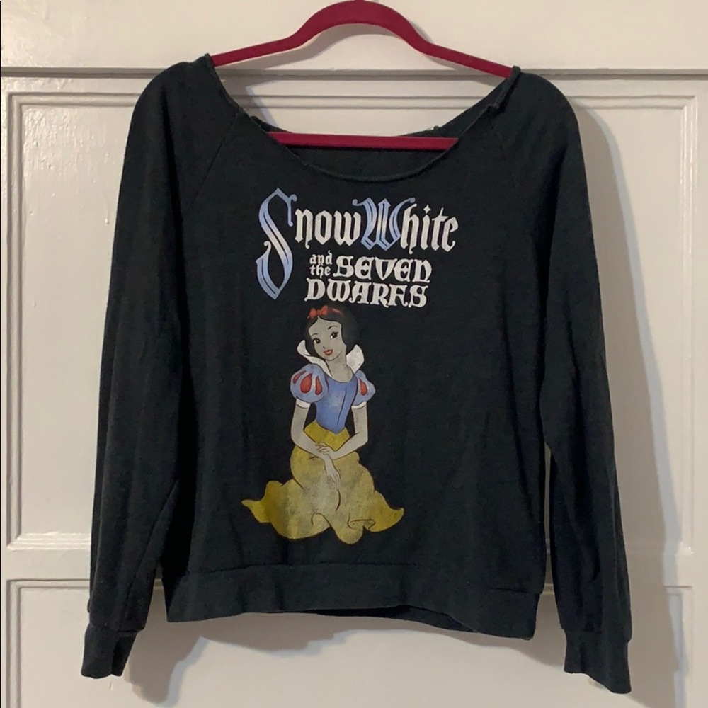 Snow White Off the Shoulder Long Sleeve Top